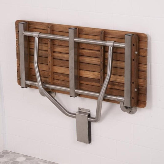 28" Premium Wall Mount Teak Shower Bench - AFS