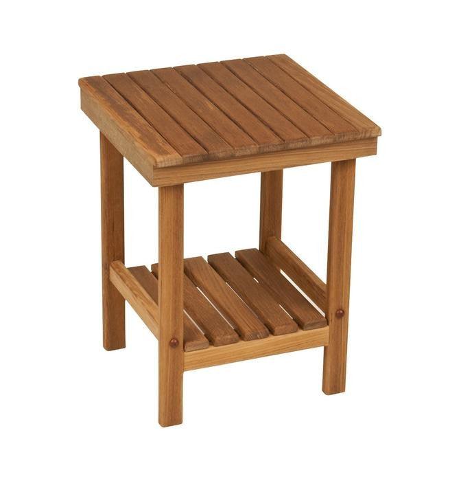 16" Grand Resort Teak Compact Shower Stool - AFS