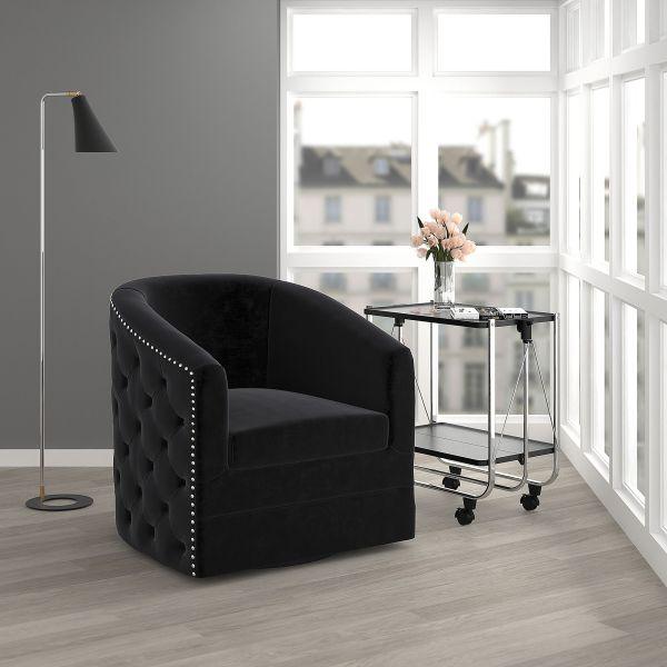 Velci Accent Chair in Black - AFS