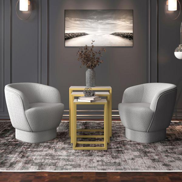 Cuddle Accent Chair in Grey - AFS