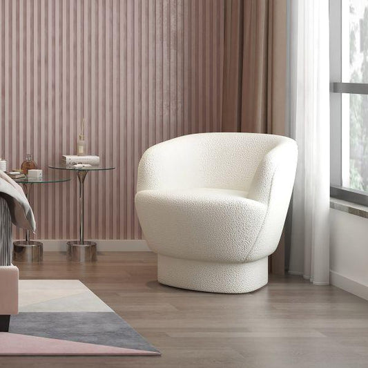 Cuddle Accent Chair in White - AFS