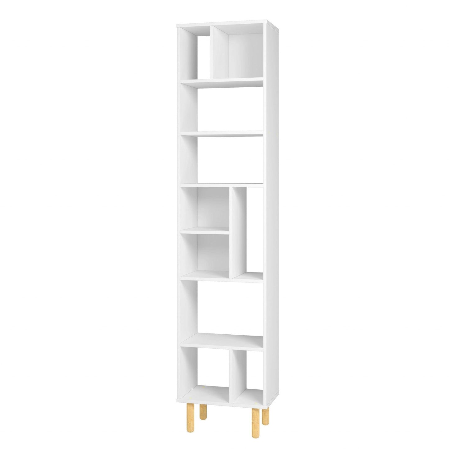 Iko 78" White Modern Abstract Open Shelving Unit - AFS