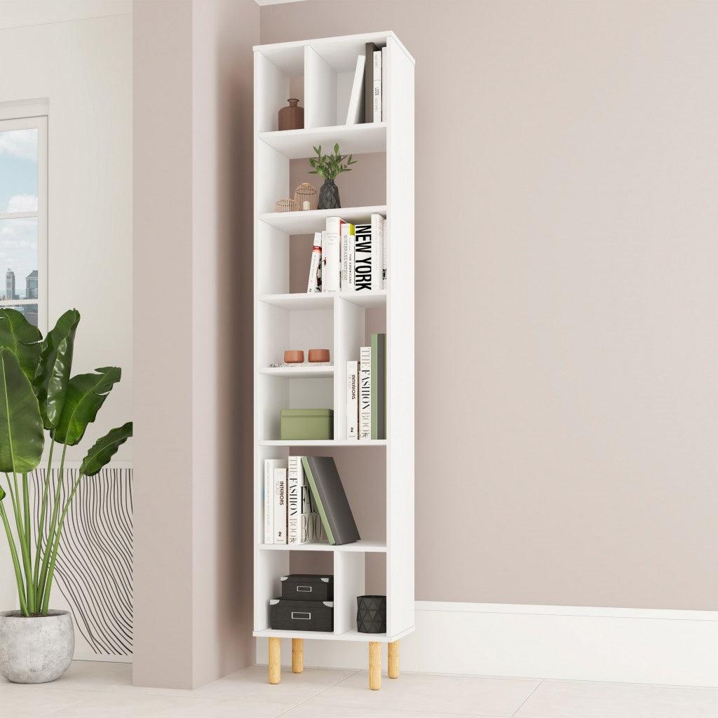 Iko 78" White Modern Abstract Open Shelving Unit - AFS