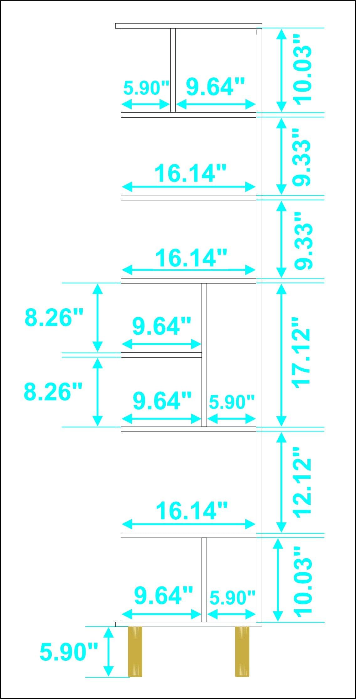 Iko 78" White Modern Abstract Open Shelving Unit - AFS