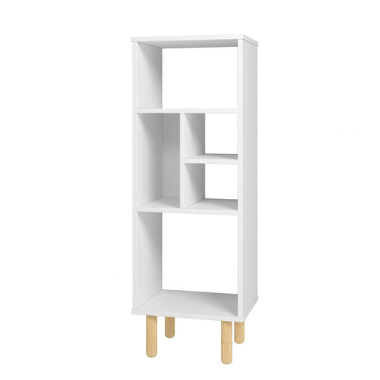 Iko 43" White Modern Abstract Open Shelving Unit - AFS