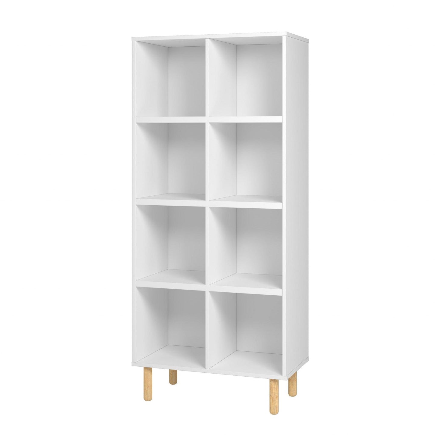 Iko White Tall Vertical Eight Cubbie Shelving Unit - AFS