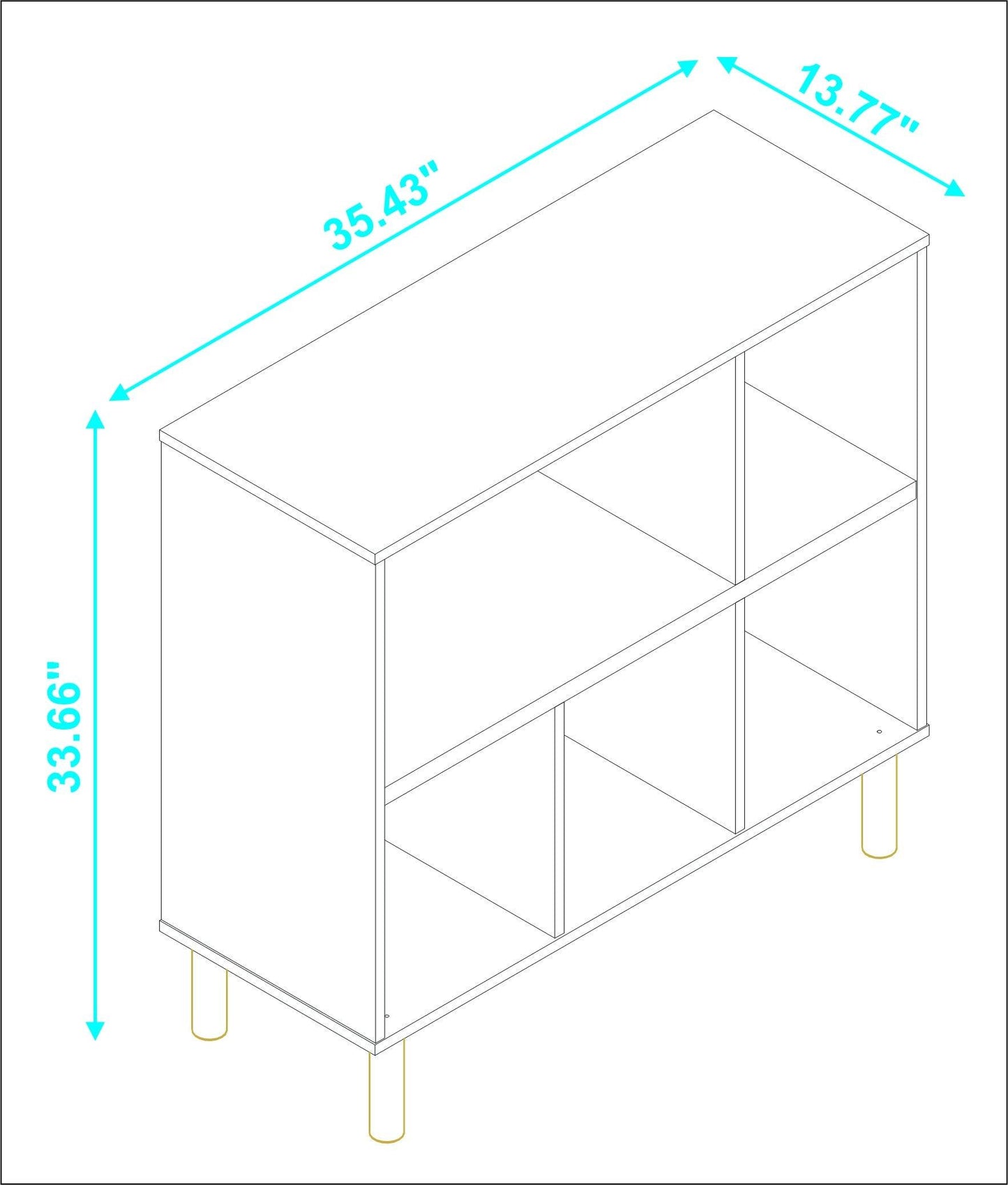 Iko White Open Cubbie Shelving Unit - AFS