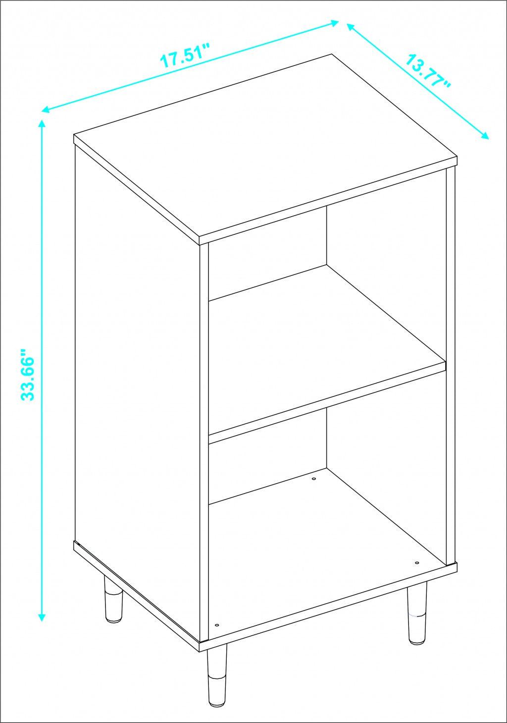 Iko White Two Cubbie Open Shelving Unit - AFS