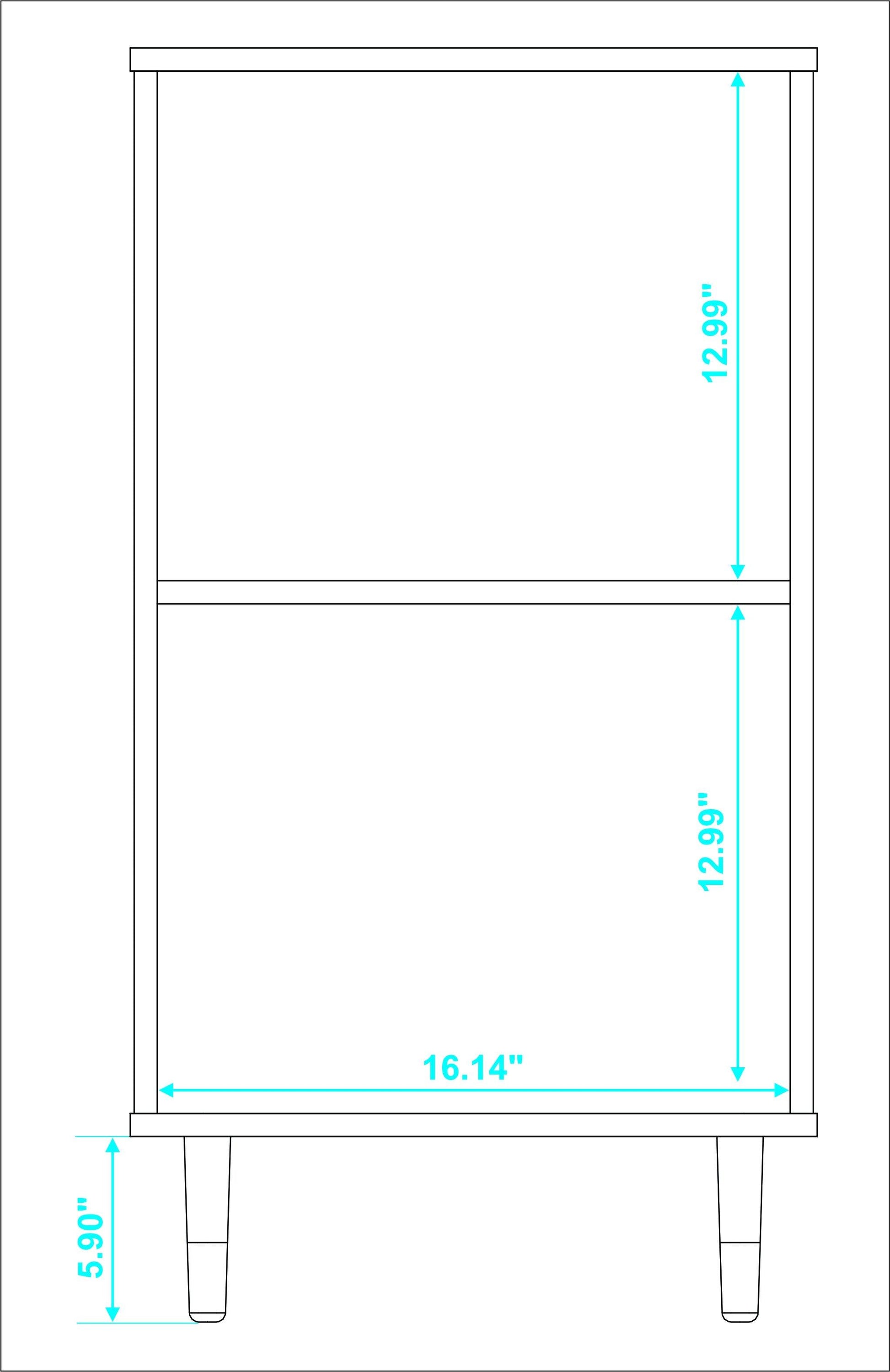 Iko White Two Cubbie Open Shelving Unit - AFS