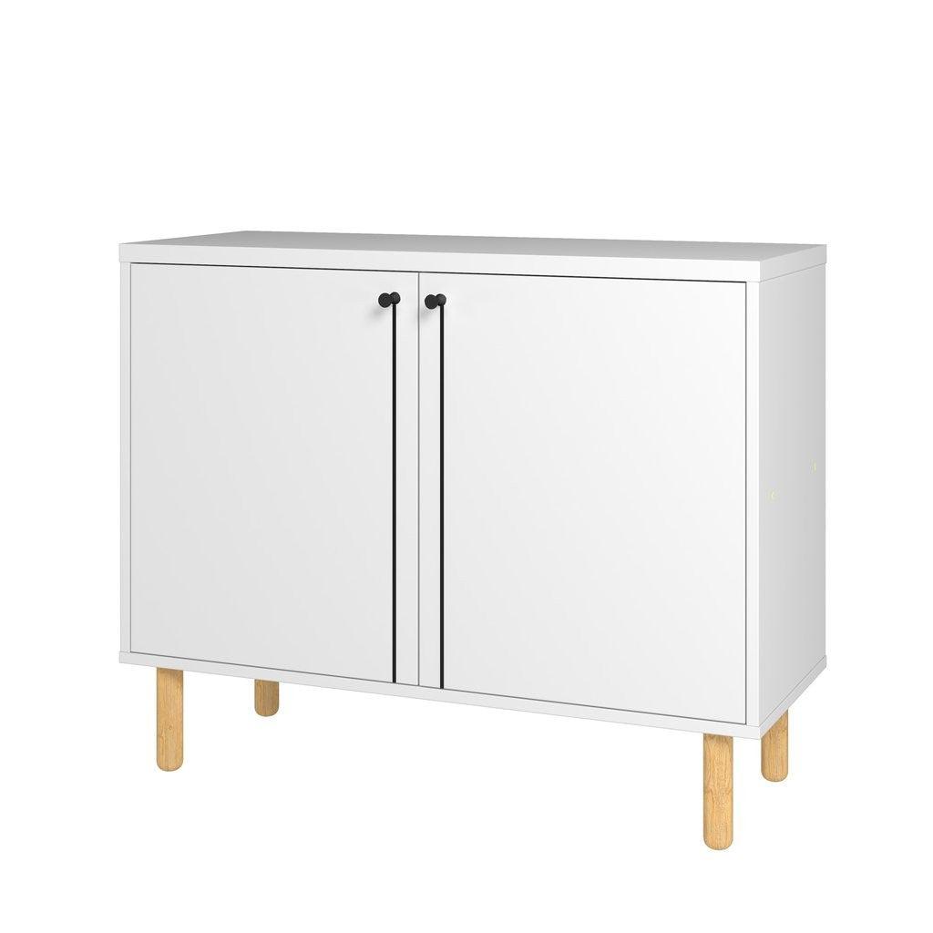 Iko White Modern Sideboard Double Door Cabinet - AFS