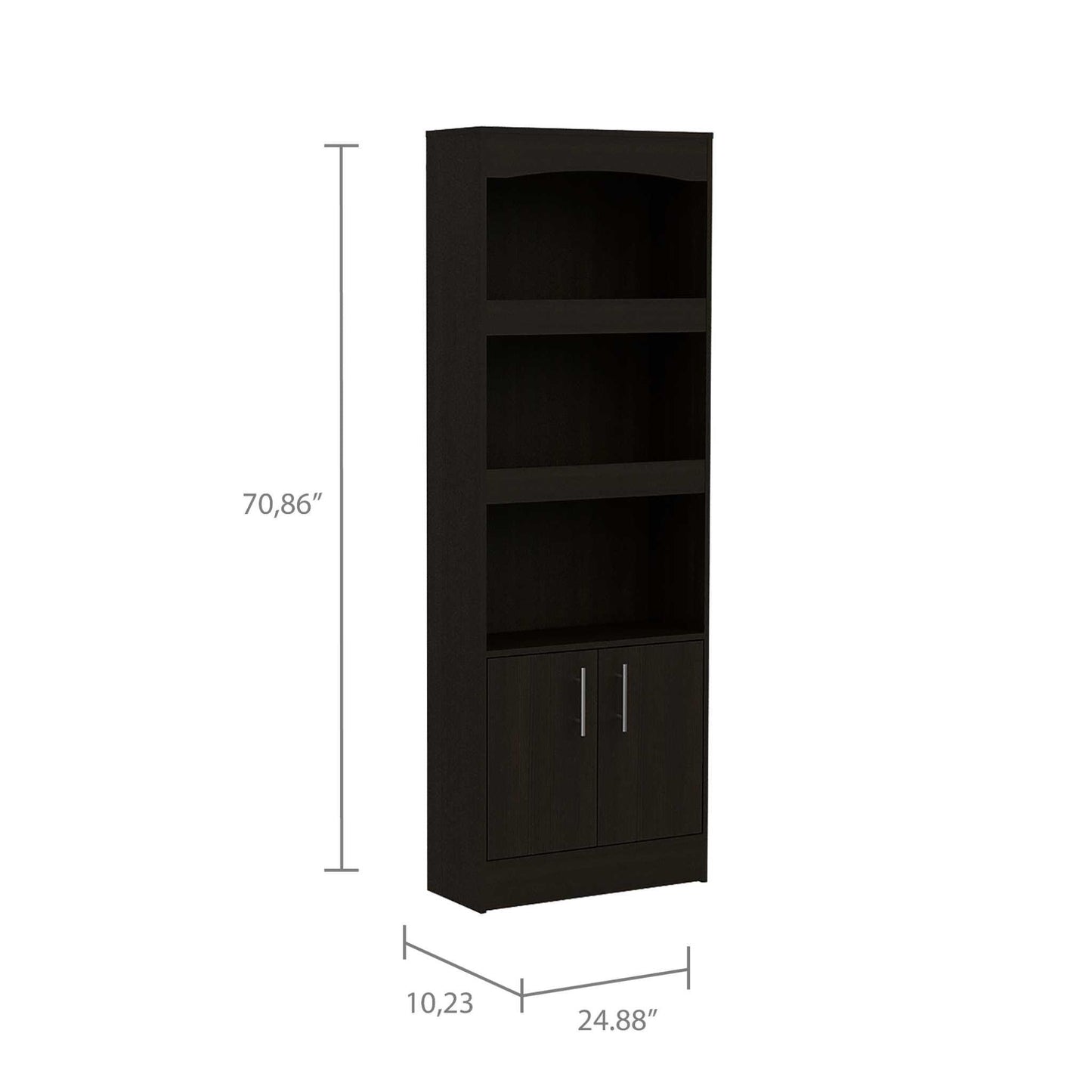 Catarina Black Bookcase Cabinet - AFS