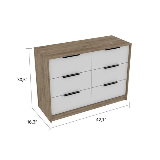 Modern Rustic White and Natural Dresser - AFS