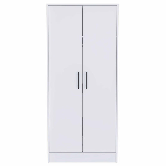 71" White Tall Two Door Closet - AFS