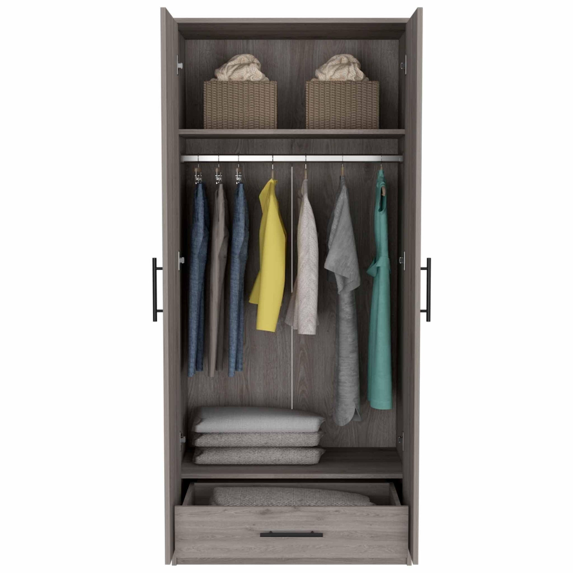 71" Light Gray Tall Two Door Closet - AFS