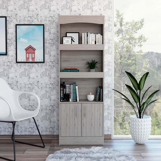 Catarina Light Gray Bookcase Cabinet - AFS