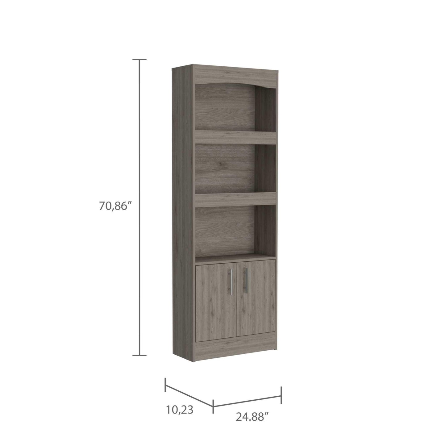 Catarina Light Gray Bookcase Cabinet - AFS