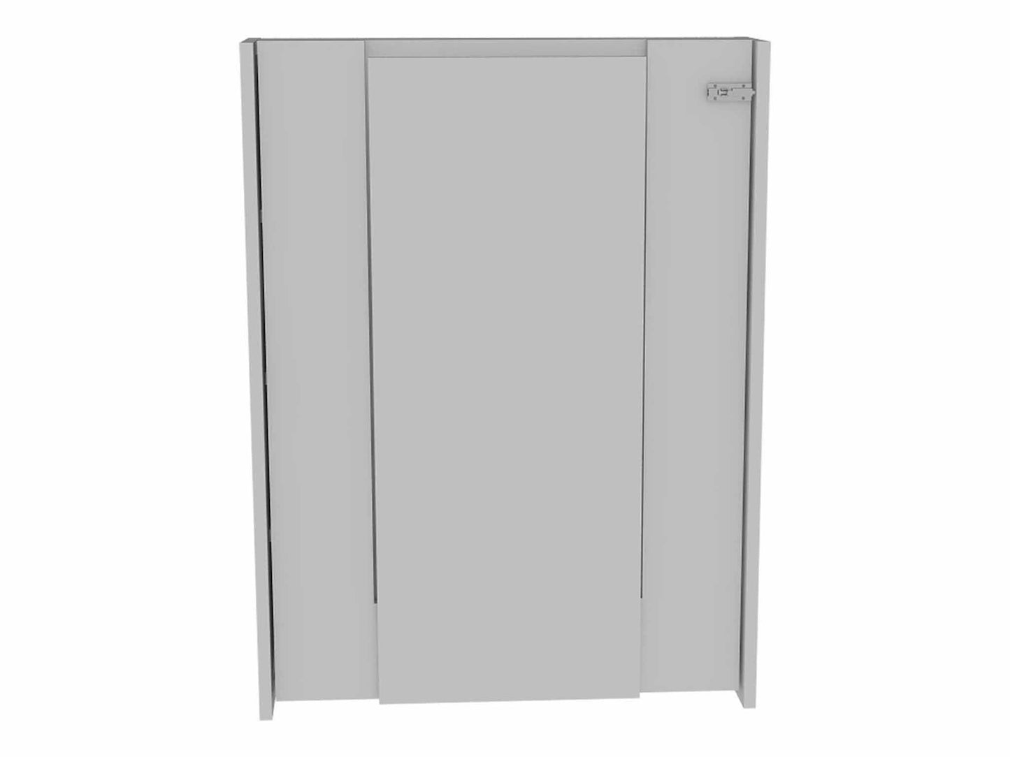 Modern White Retractable Desk or Bar Cabinet - AFS