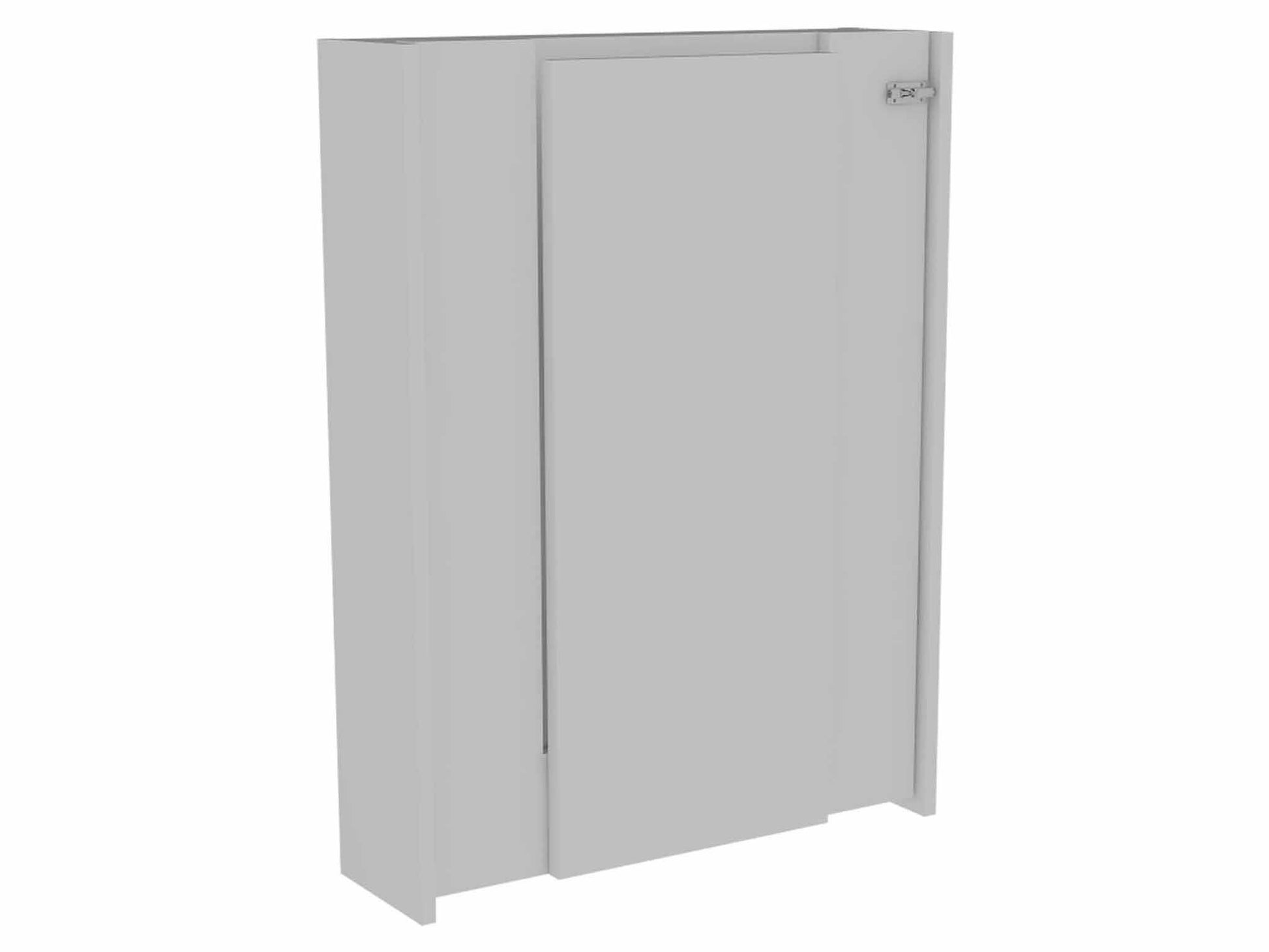 Modern White Retractable Desk or Bar Cabinet - AFS