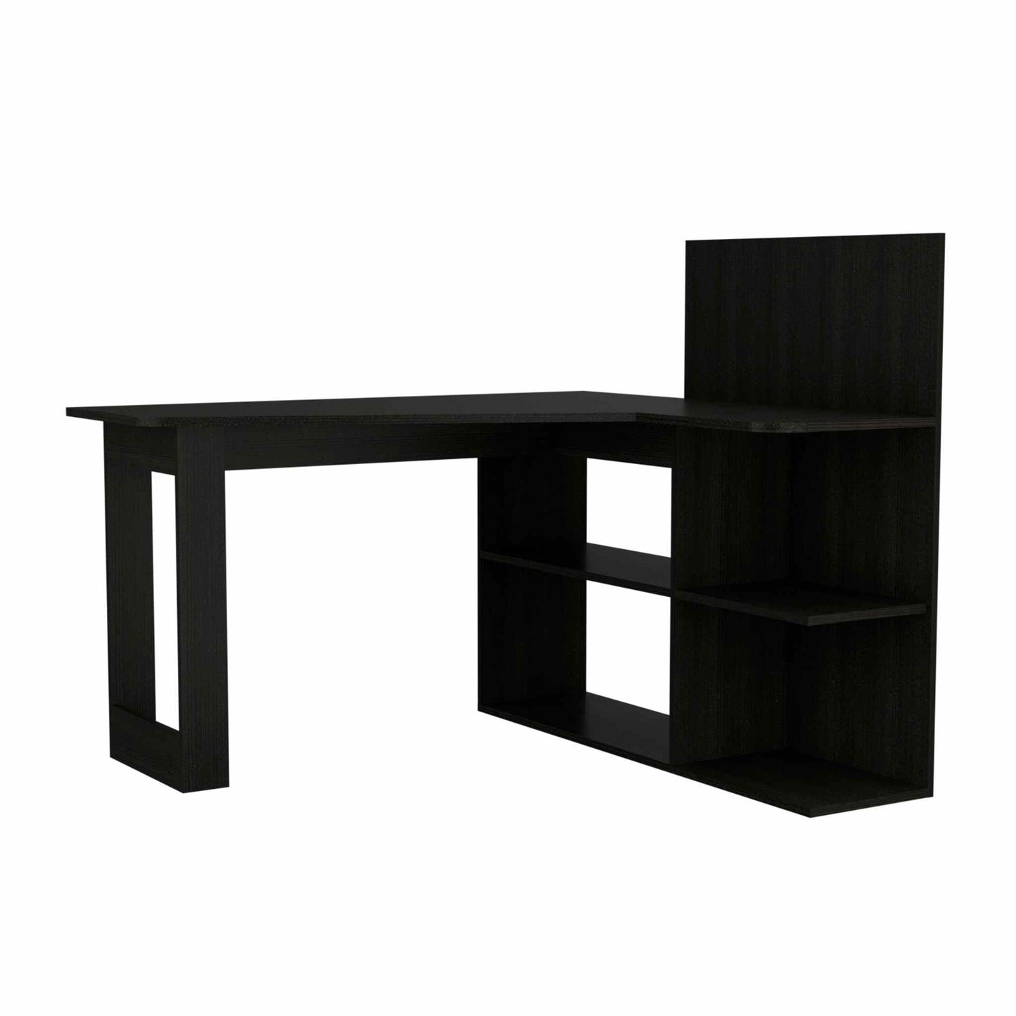 Marek Black L Shaped Computer Desk - AFS