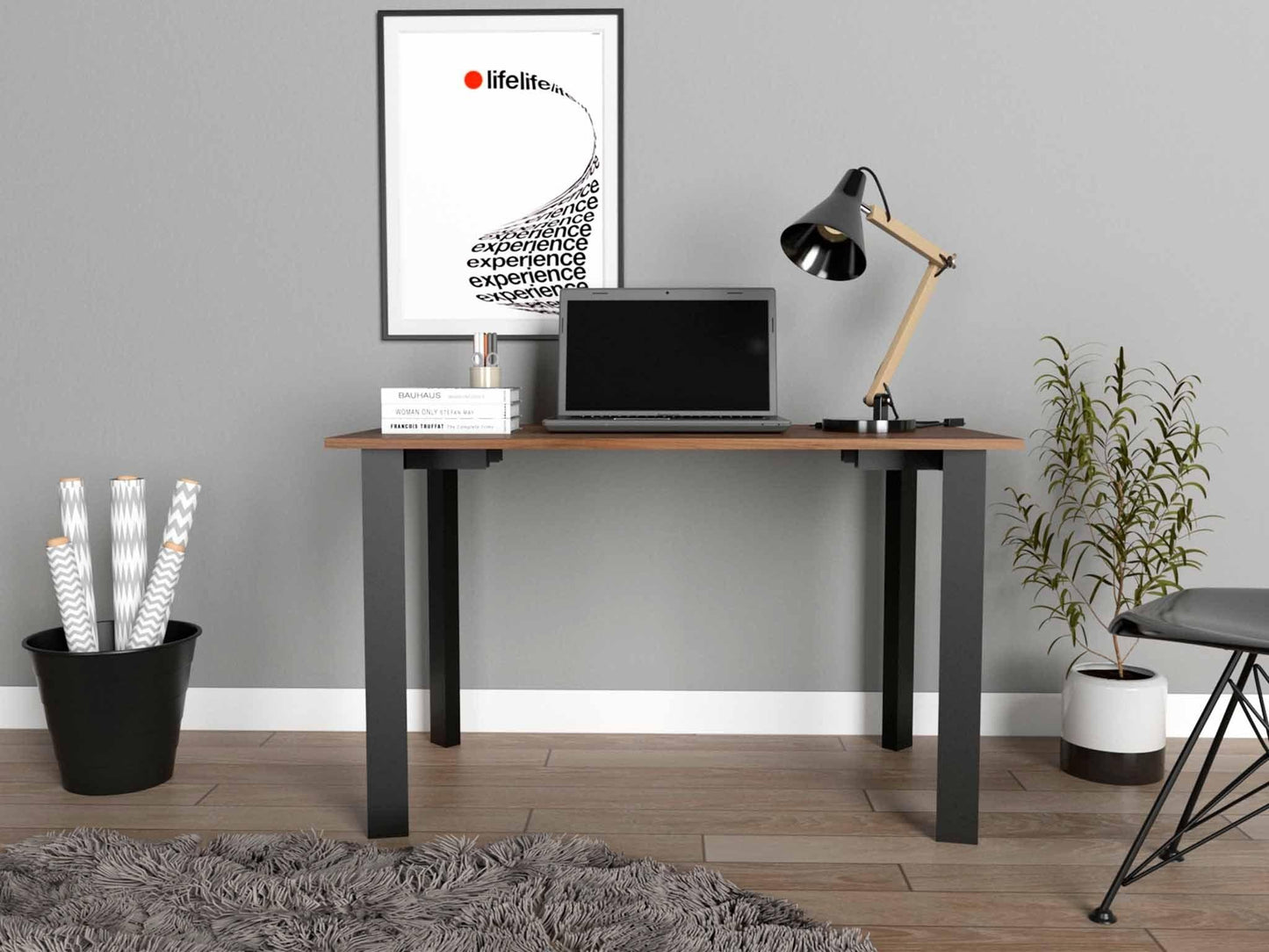 Minimalist Black Computer Table Desk - AFS