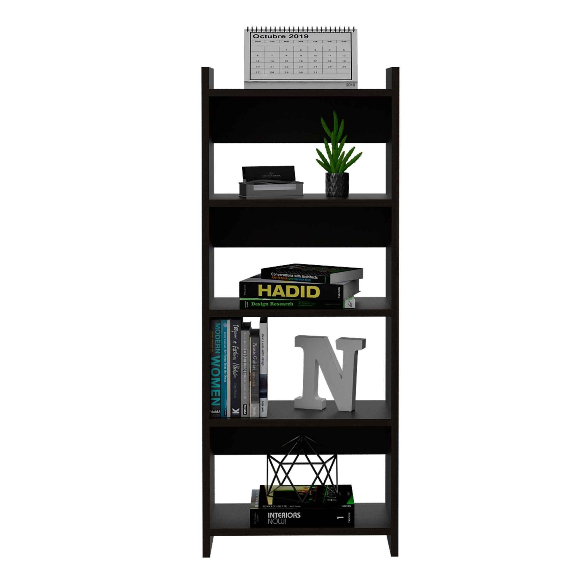 Mod Black Desk and Bookshelf Set - AFS