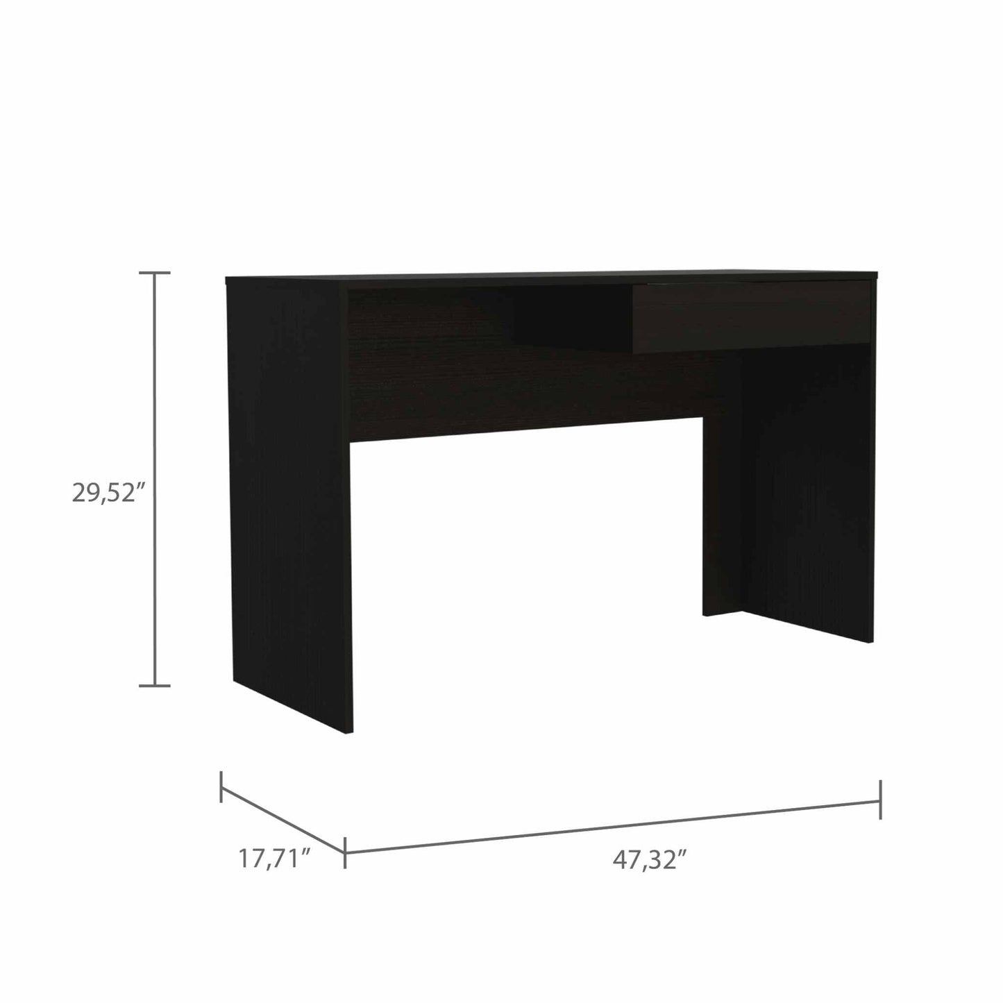 Clio Black Computer Desk with Drawer - AFS