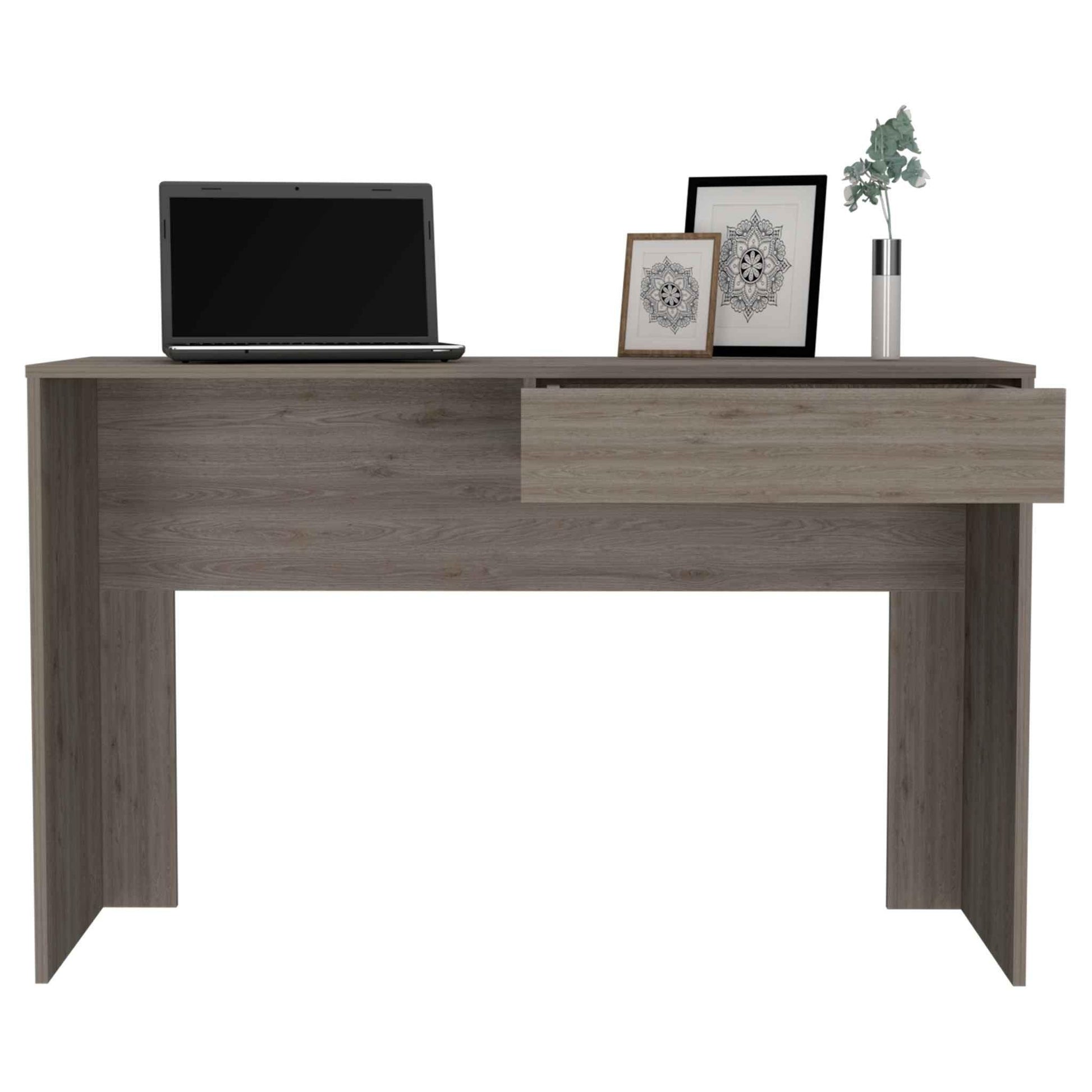 Clio Light Gray Computer Desk with Drawer - AFS