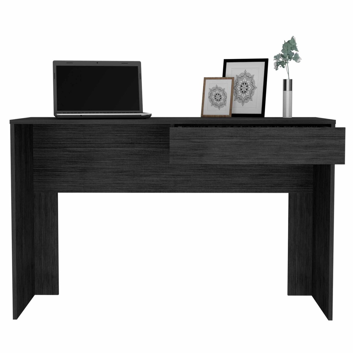 Clio Gray Oak Computer Desk with Drawer - AFS