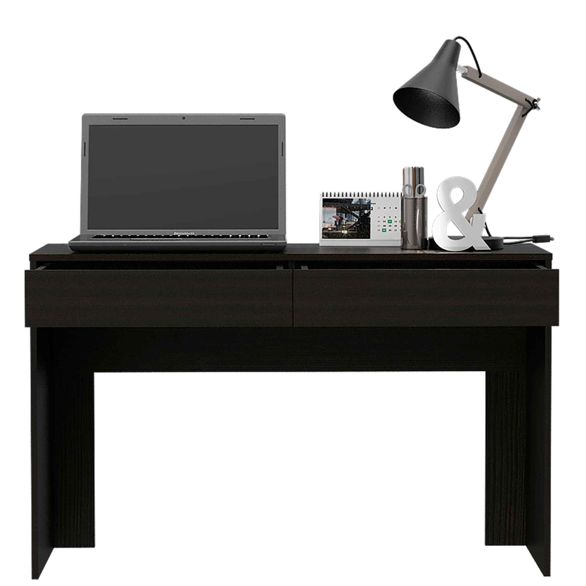 Clio Black Computer Desk with Two Drawers - AFS