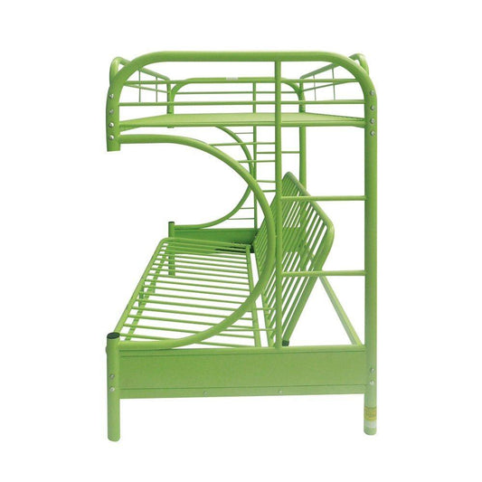 Green Twin Over Full Futon Bunk Bed - AFS