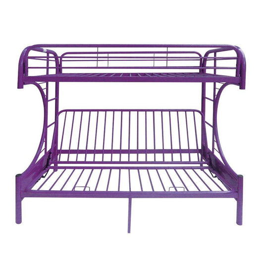 Purple Twin Over Full Futon Bunk Bed - AFS