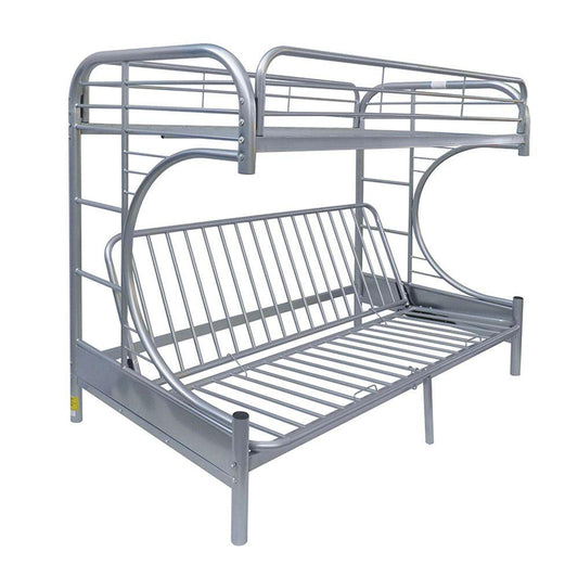 Silver Twin XL Over Queen Futon Bunk Bed - AFS