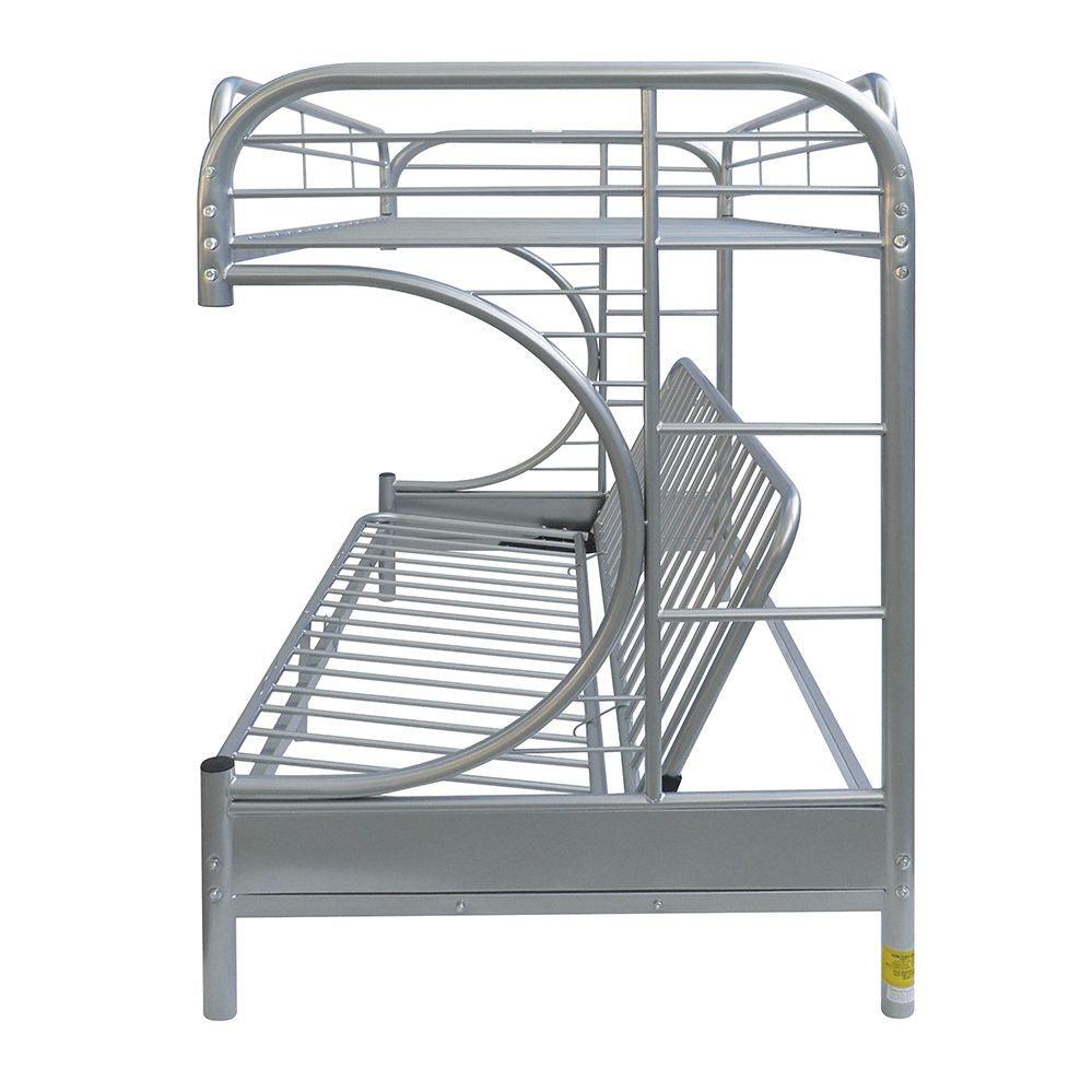 Silver Twin XL Over Queen Futon Bunk Bed - AFS