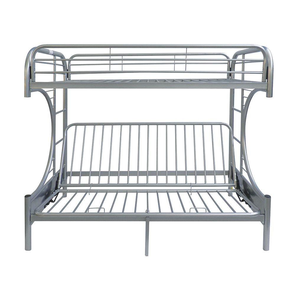 Silver Twin XL Over Queen Futon Bunk Bed - AFS