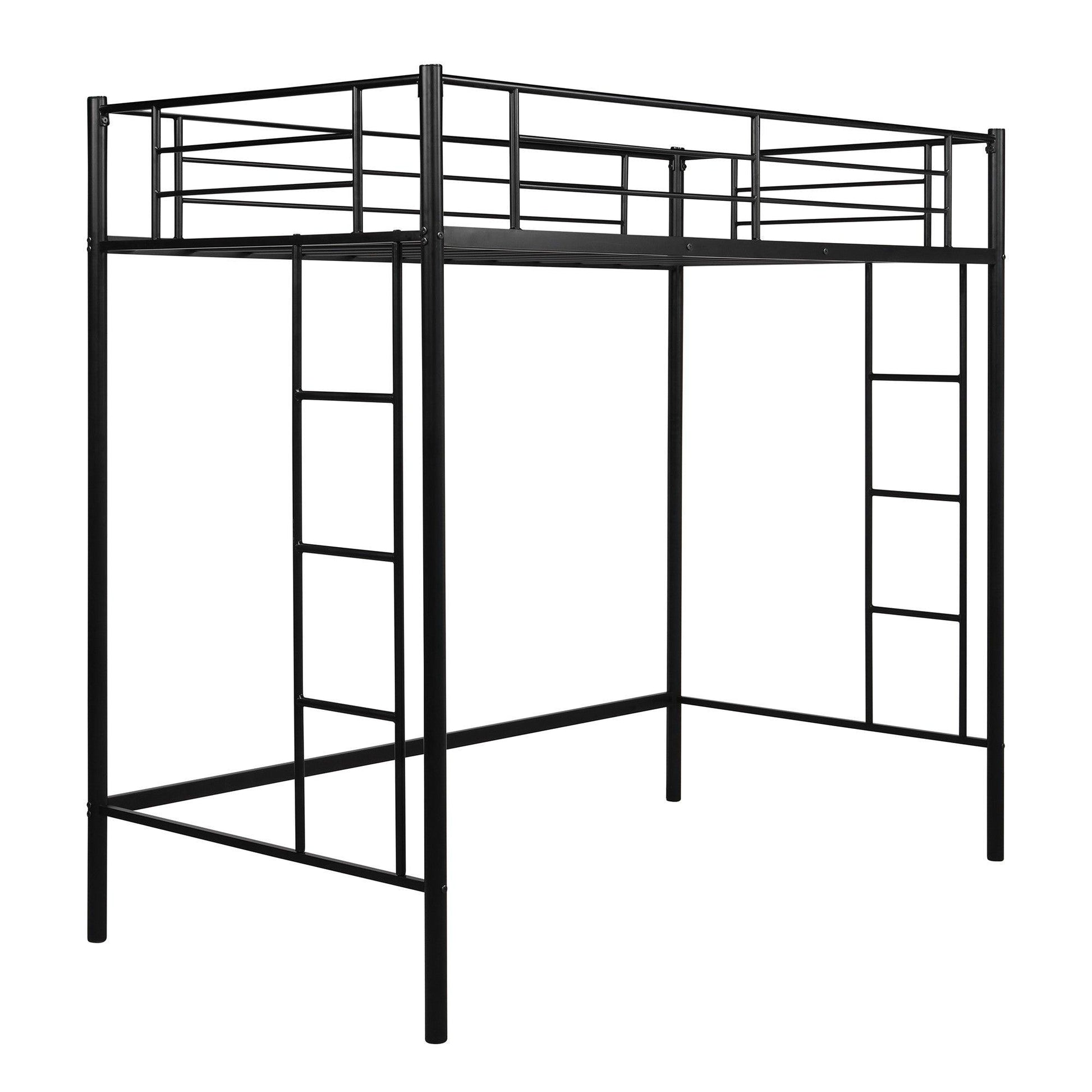 Black Twin Size High Loft Bed - AFS