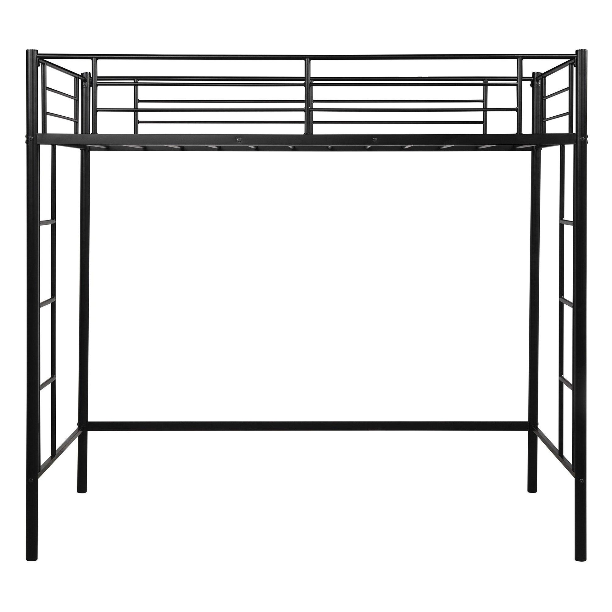 Black Twin Size High Loft Bed - AFS