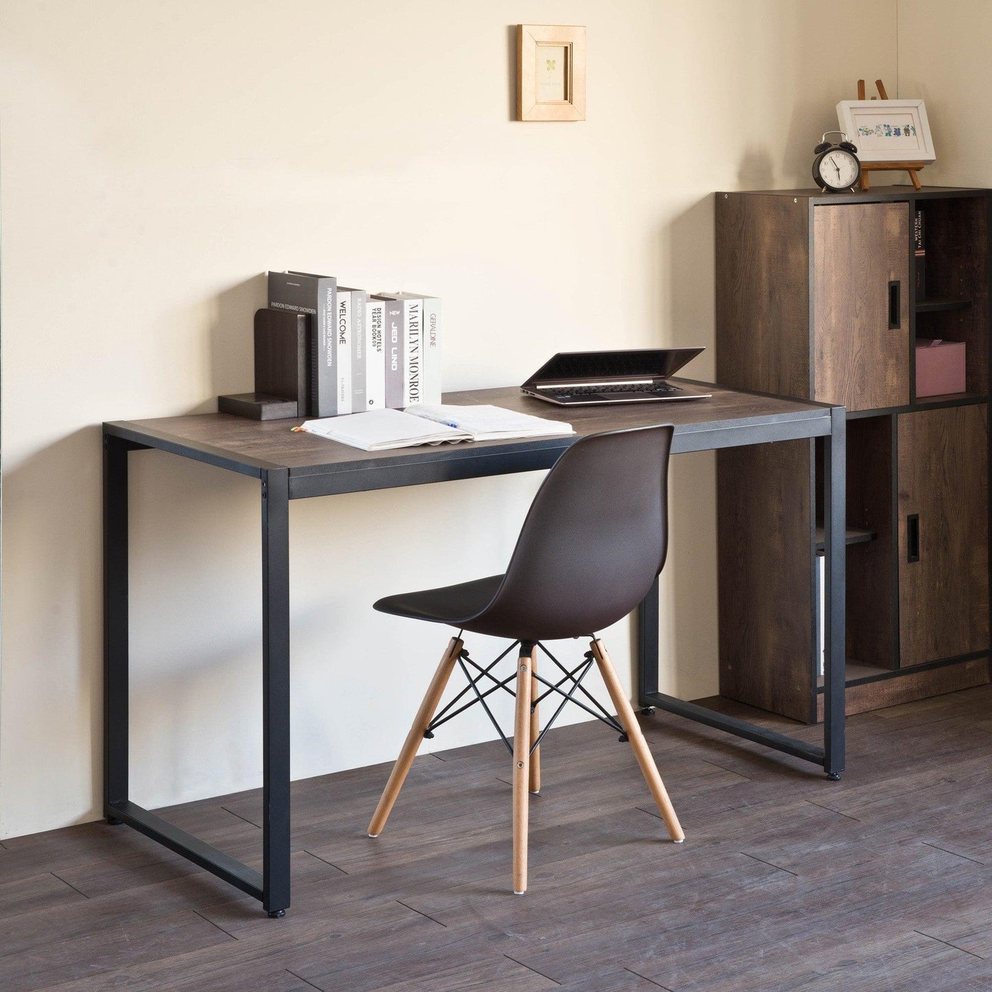 Mod Industrial Black and Walnut Finish Table Desk - AFS