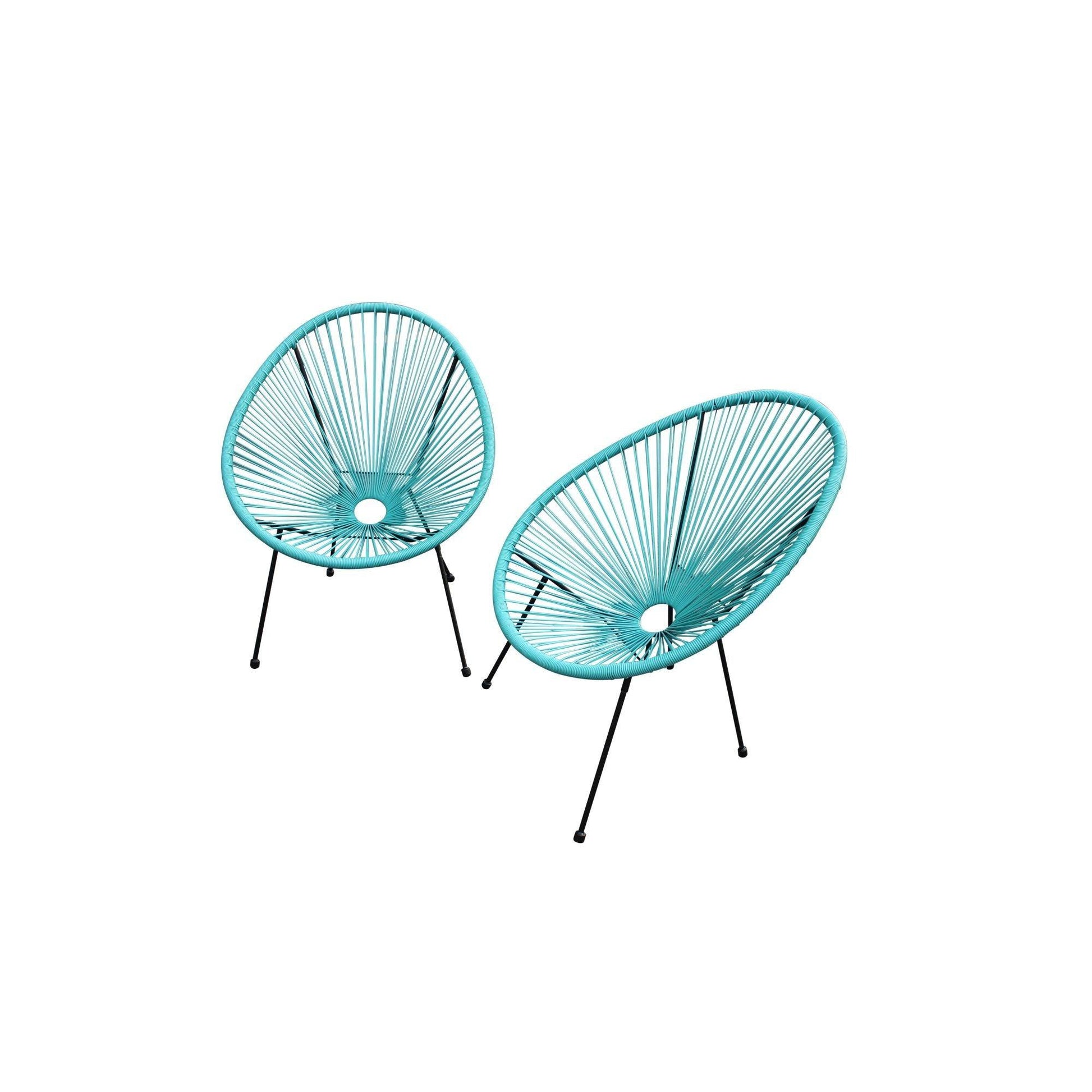 Set of Two Gray Mod Indoor Outdoor String Chairs - AFS