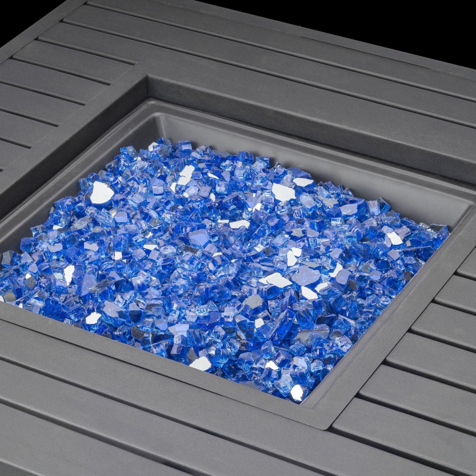 Premium Crystal Blue Decorative Fire Pit Glass - AFS