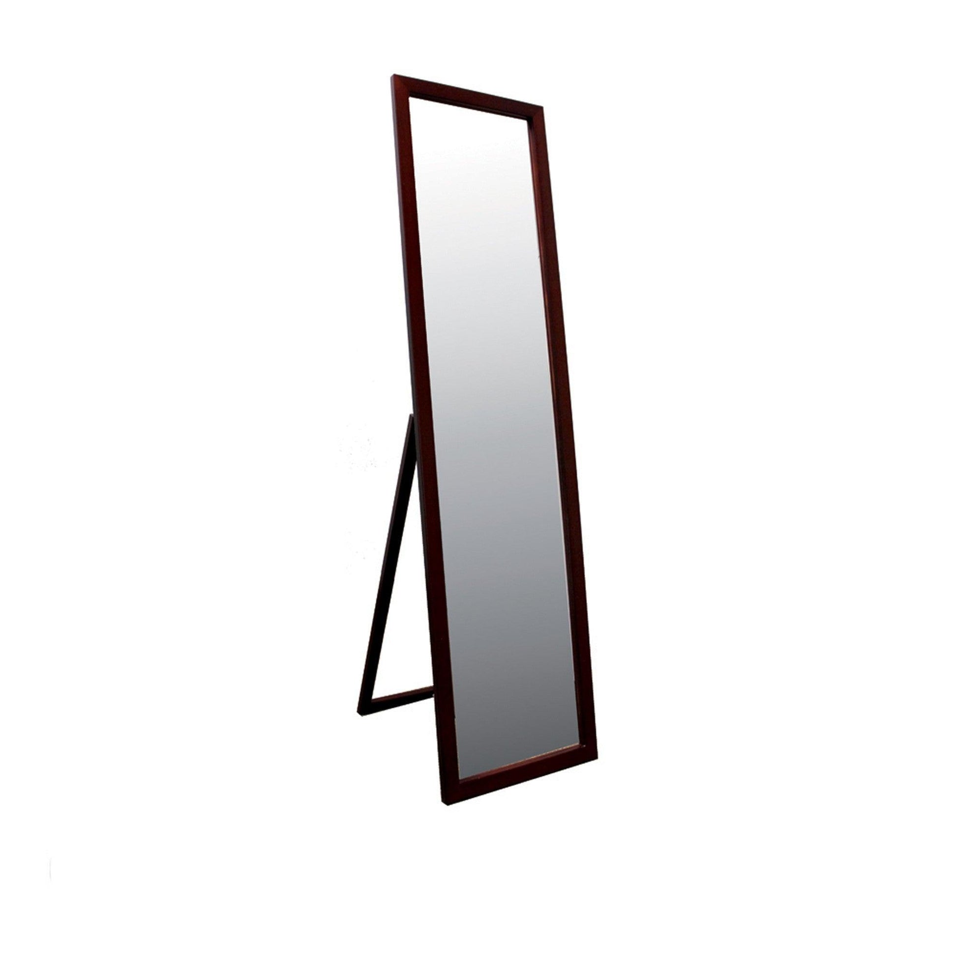 Walnut Finish Full Length Standing Mirror - AFS