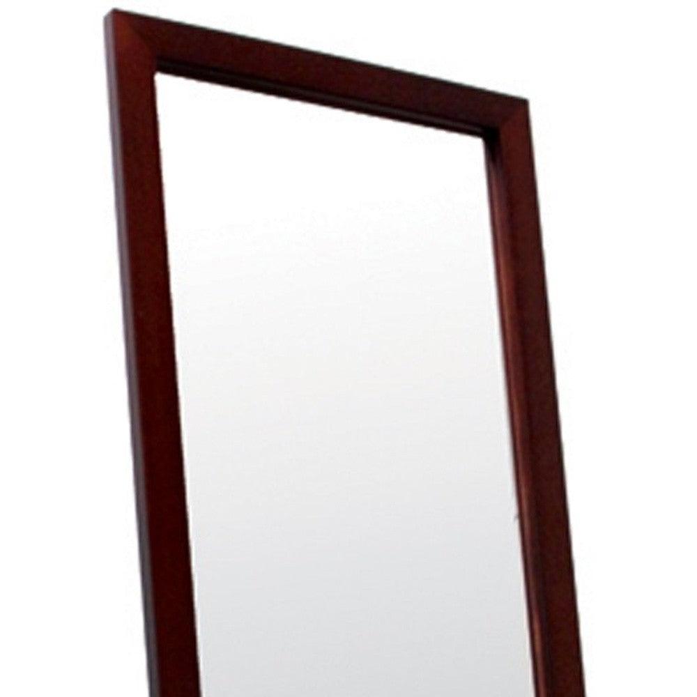 Walnut Finish Full Length Standing Mirror - AFS