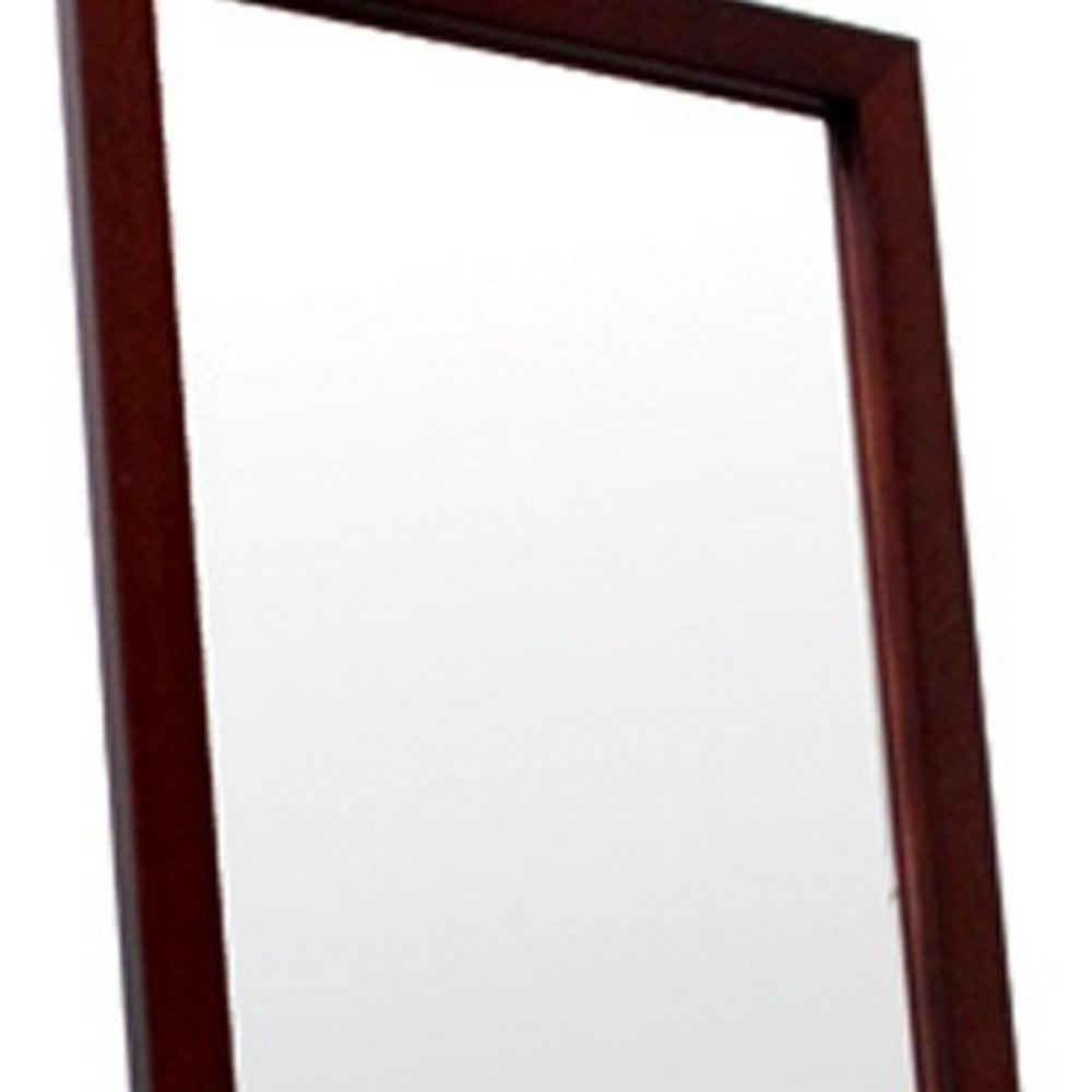 Walnut Finish Full Length Standing Mirror - AFS