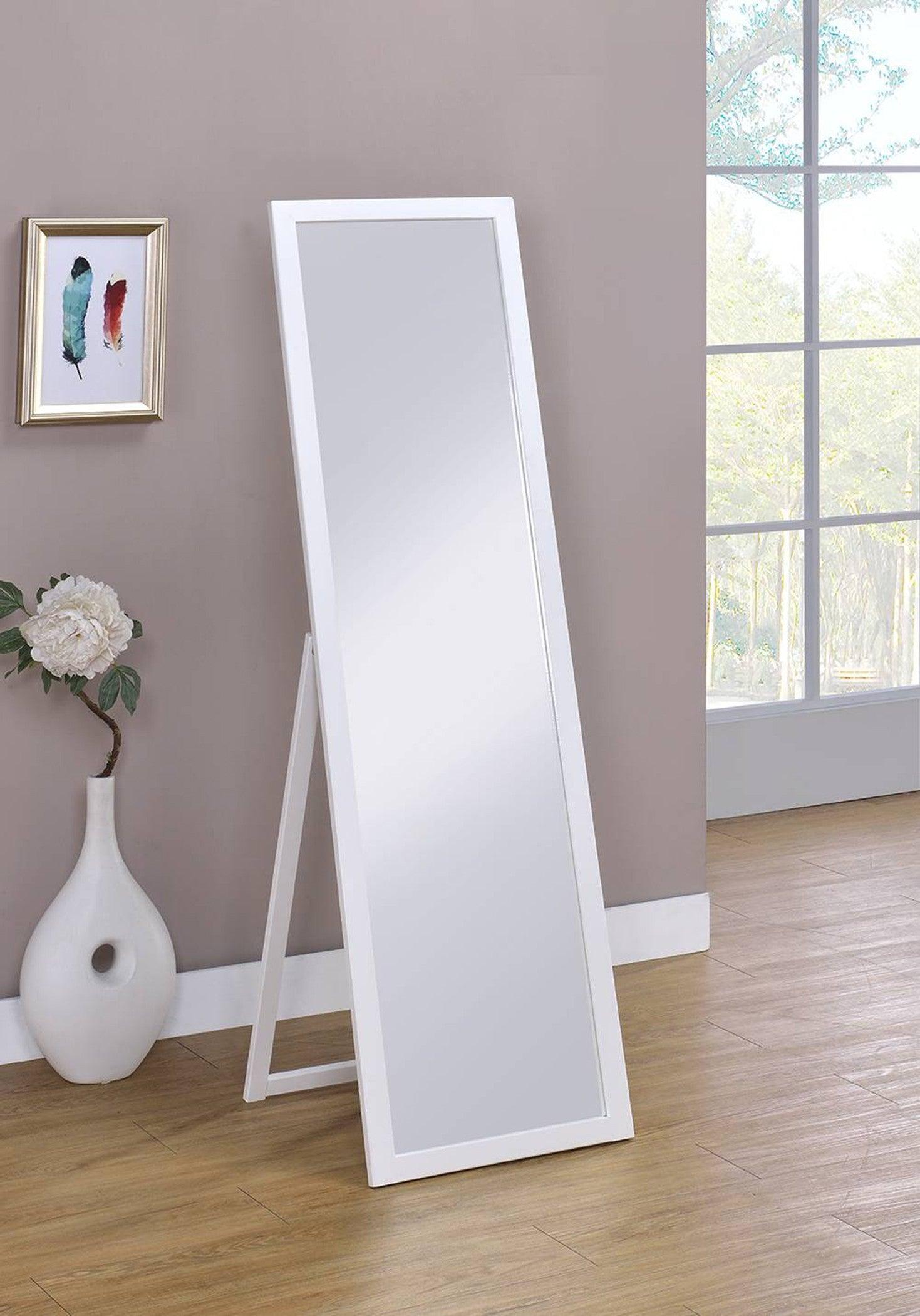 Crisp White Full Length Standing Mirror - AFS