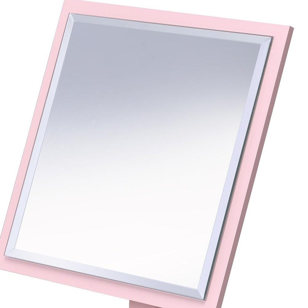 Pretty Pink Square Make Up Vanity Mirror - AFS