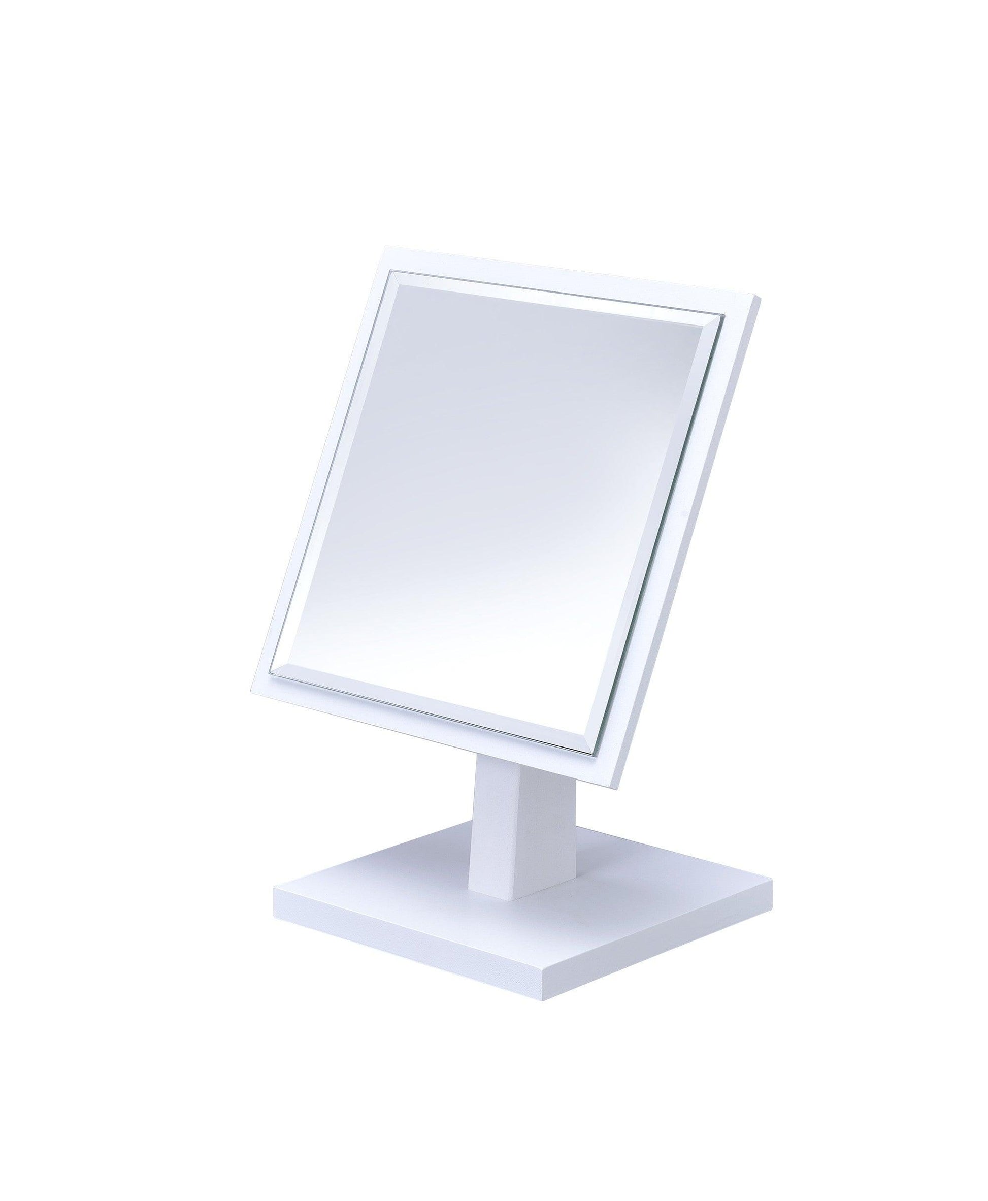 Pretty White Square Make Up Vanity Mirror - AFS