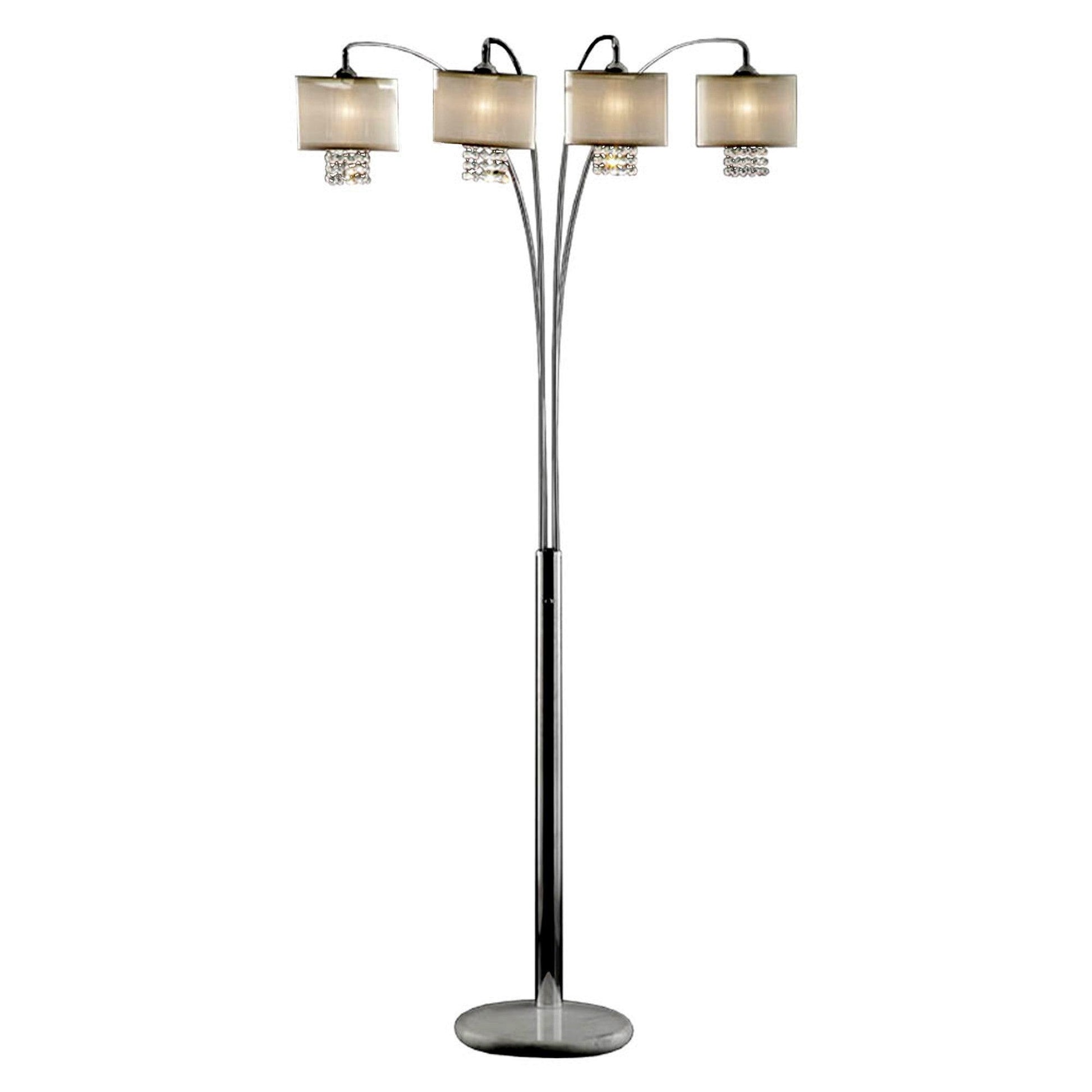 Four Light Floor Lamp with Crystal Accents - AFS