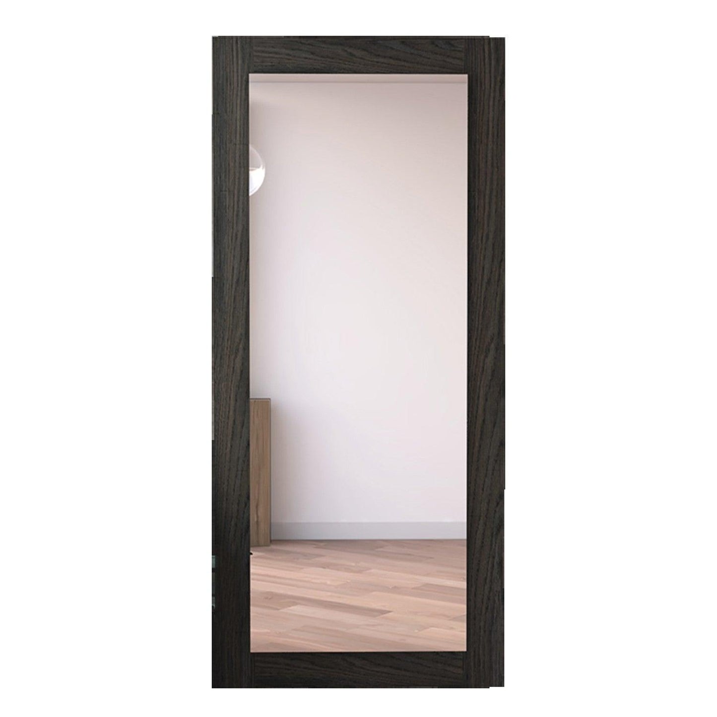 Modern Espresso Wood Wall Mirror - AFS