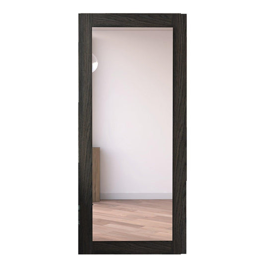 Modern Espresso Wood Wall Mirror - AFS