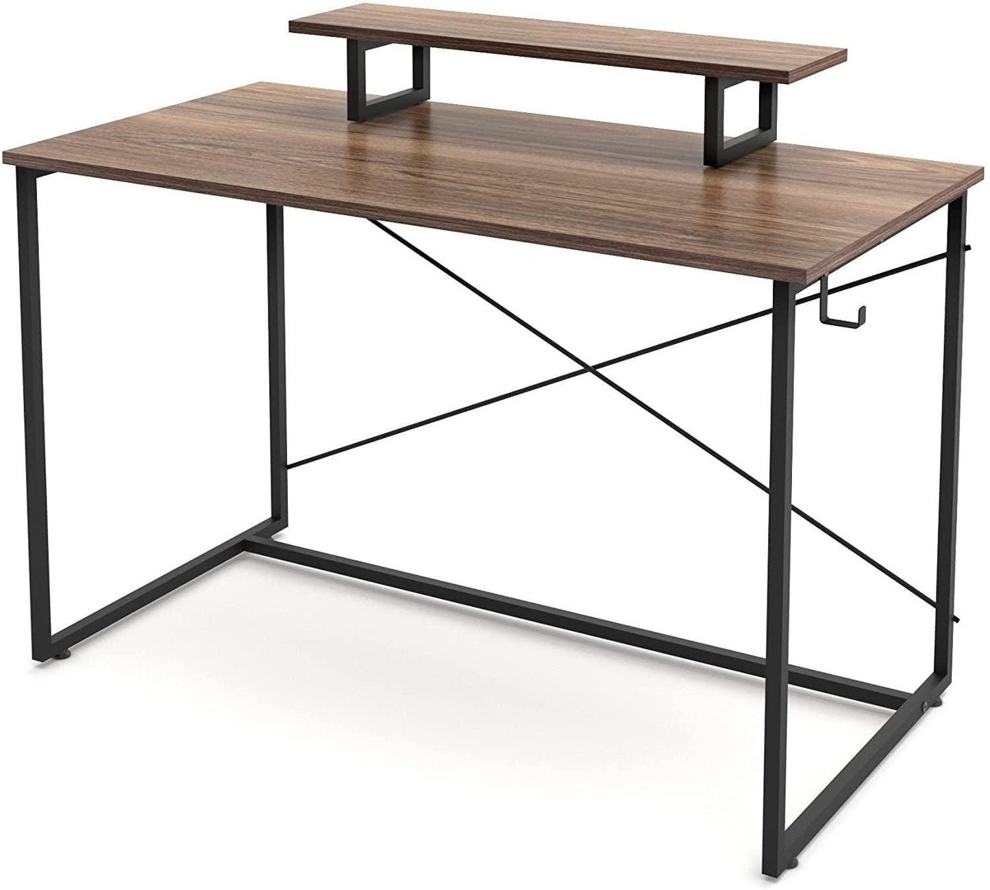 Modern Industrial Two Tier Computer And Writing Table Desk - AFS