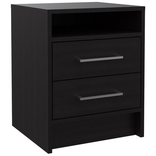 Light and Dark Oak Two Drawer Nightstand - AFS